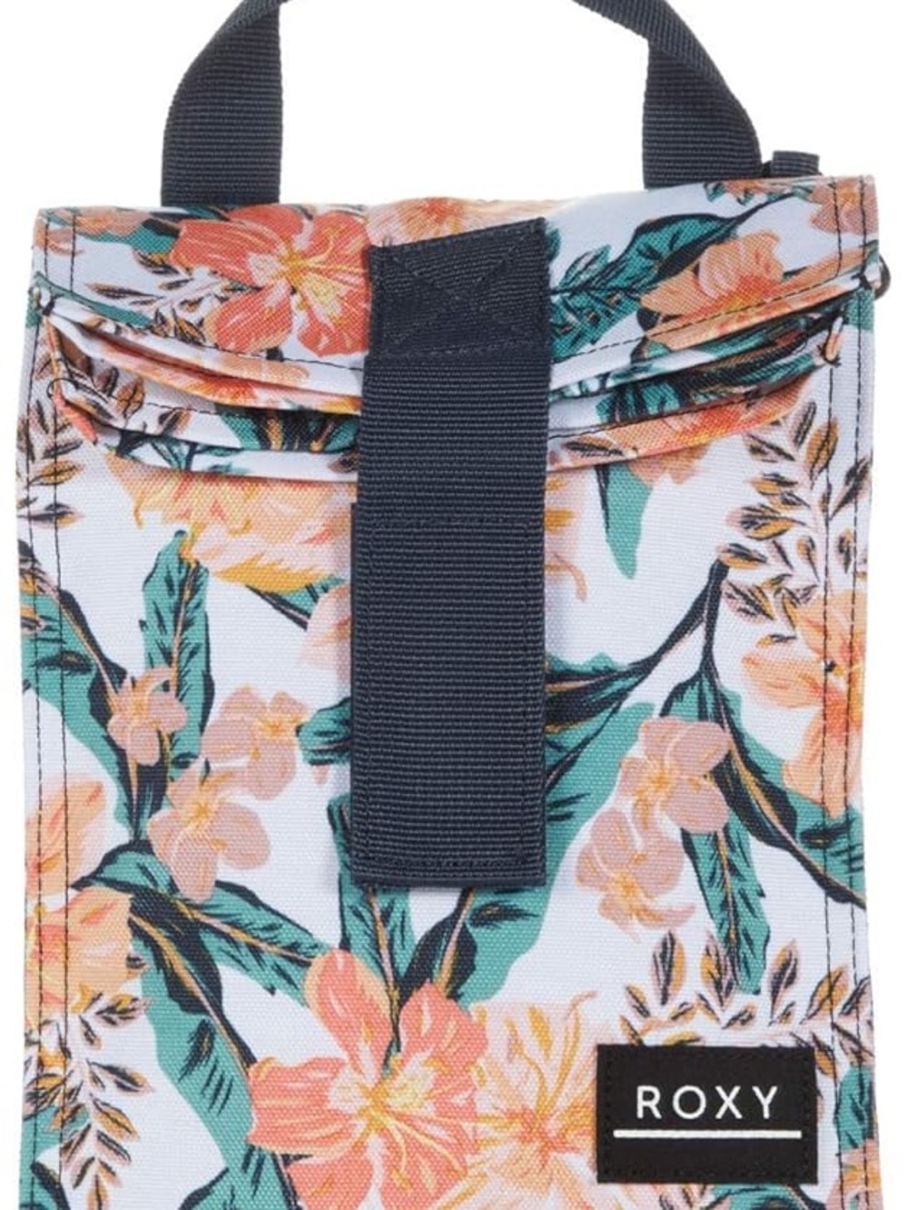 Roxy Floral Lunch Tote in Peach, Green & White